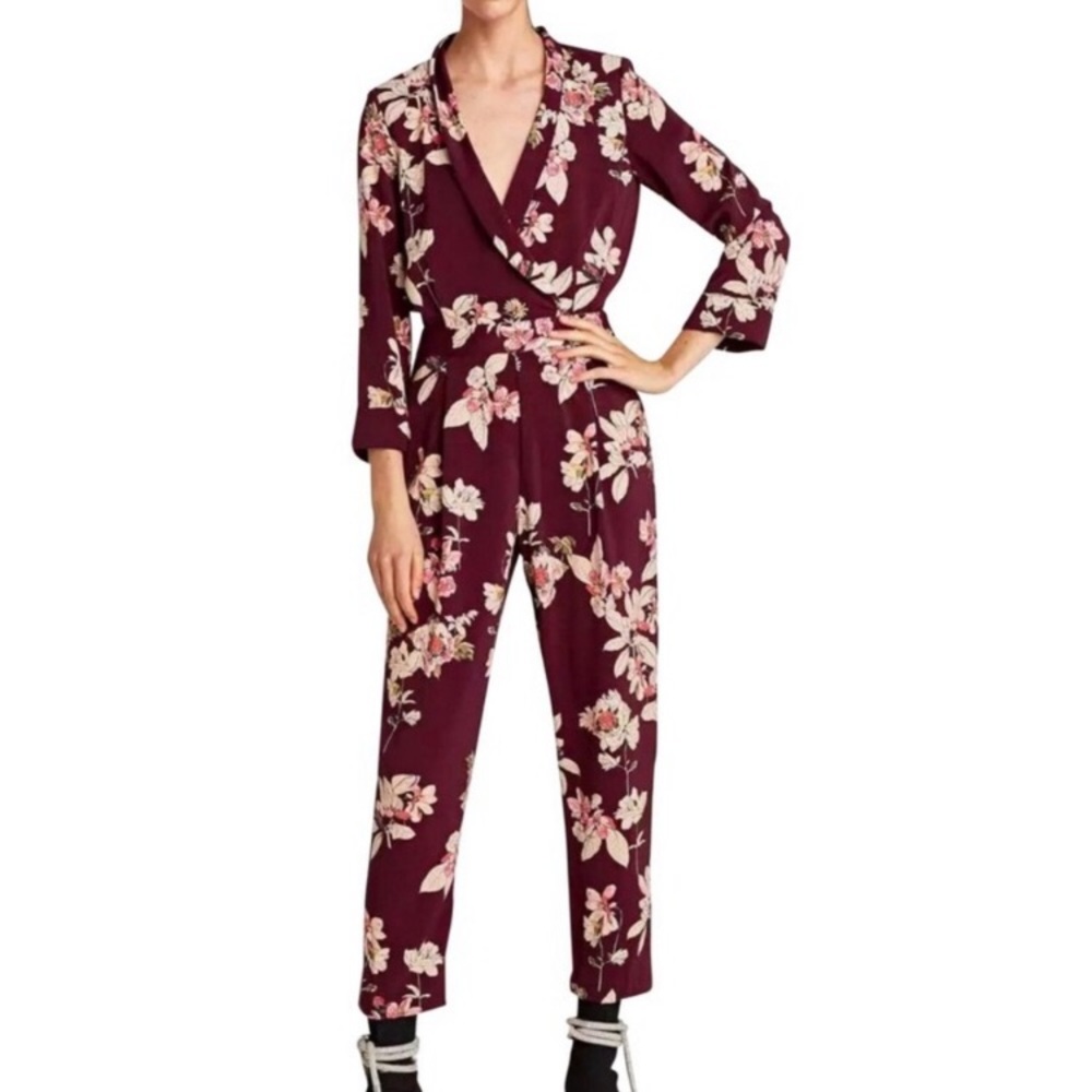 NWT Zara floral jumpsuit